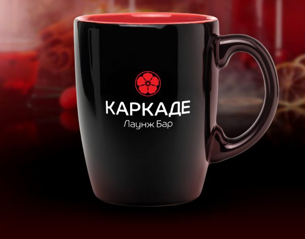 Разработана сувенирная продукция с логотипом компании «Каркаде» на чашке